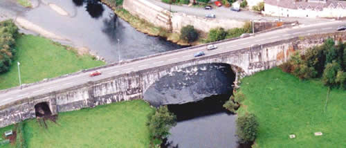 Aerial photo of Llandeilo bridge
